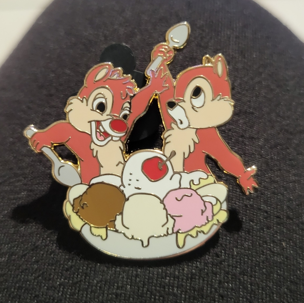 Chip and Dale Ice Cream Enamel Collectible Pin.